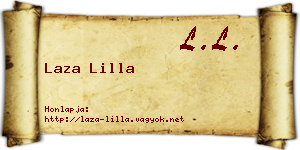 Laza Lilla névjegykártya